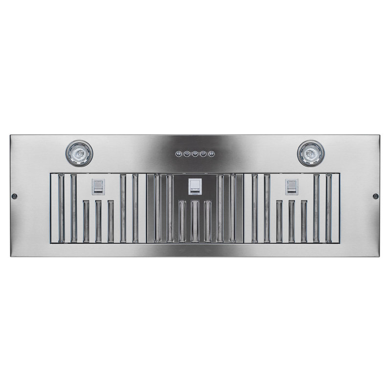 Home Beyond 36" 600 Cubic Feet Per Minute Ducted Insert Range Hood with Baffle Filter and Light